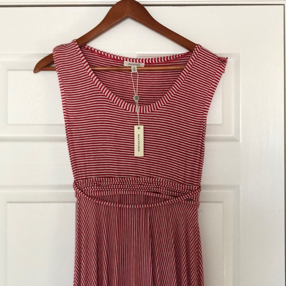 Max Studio striped midi dress. In Red. Never worn.